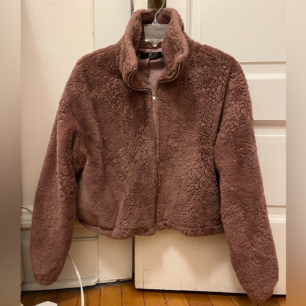 Nasty Gal Petite Teddy Jacket in Pink